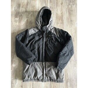 Columbia Lightning Lift Insulated Hood Zip Jacket SB5022 Black Gray Boy Medium